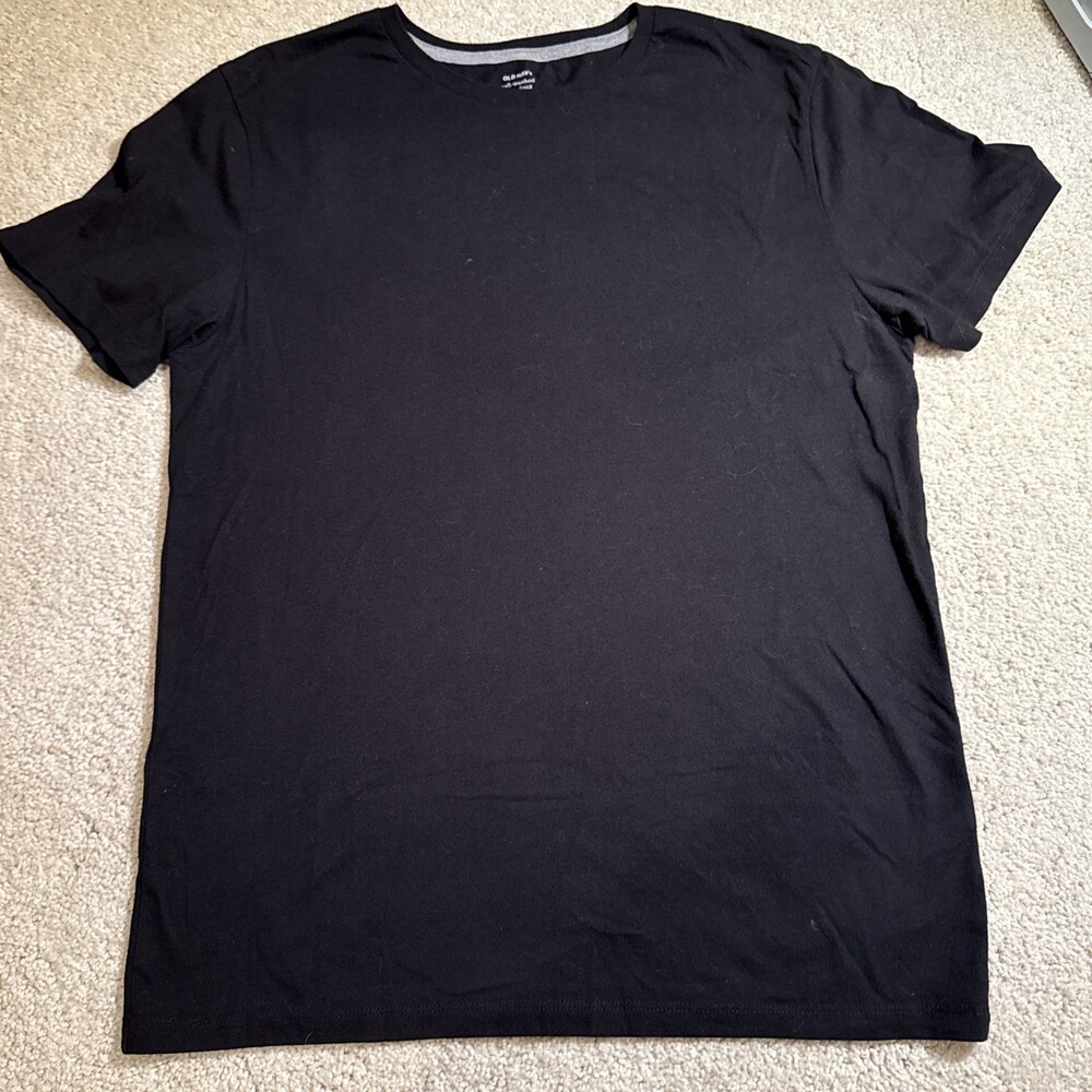 Lot of 2 Men's Short Sleeve Tee Black -Old Navy Dark Grey -Public Opinion Sz Med - Picture 4 of 7